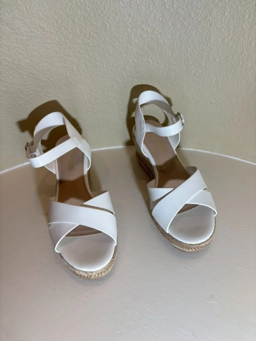 Dream Pairs Women's White Espadrille Wedge Sandals, 3